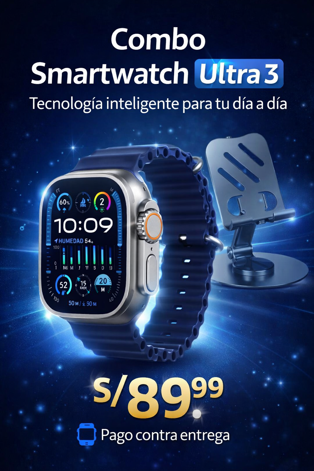 Combo Smartultra Watch 3 + Soporte giratorio  ¡Domina tu día!